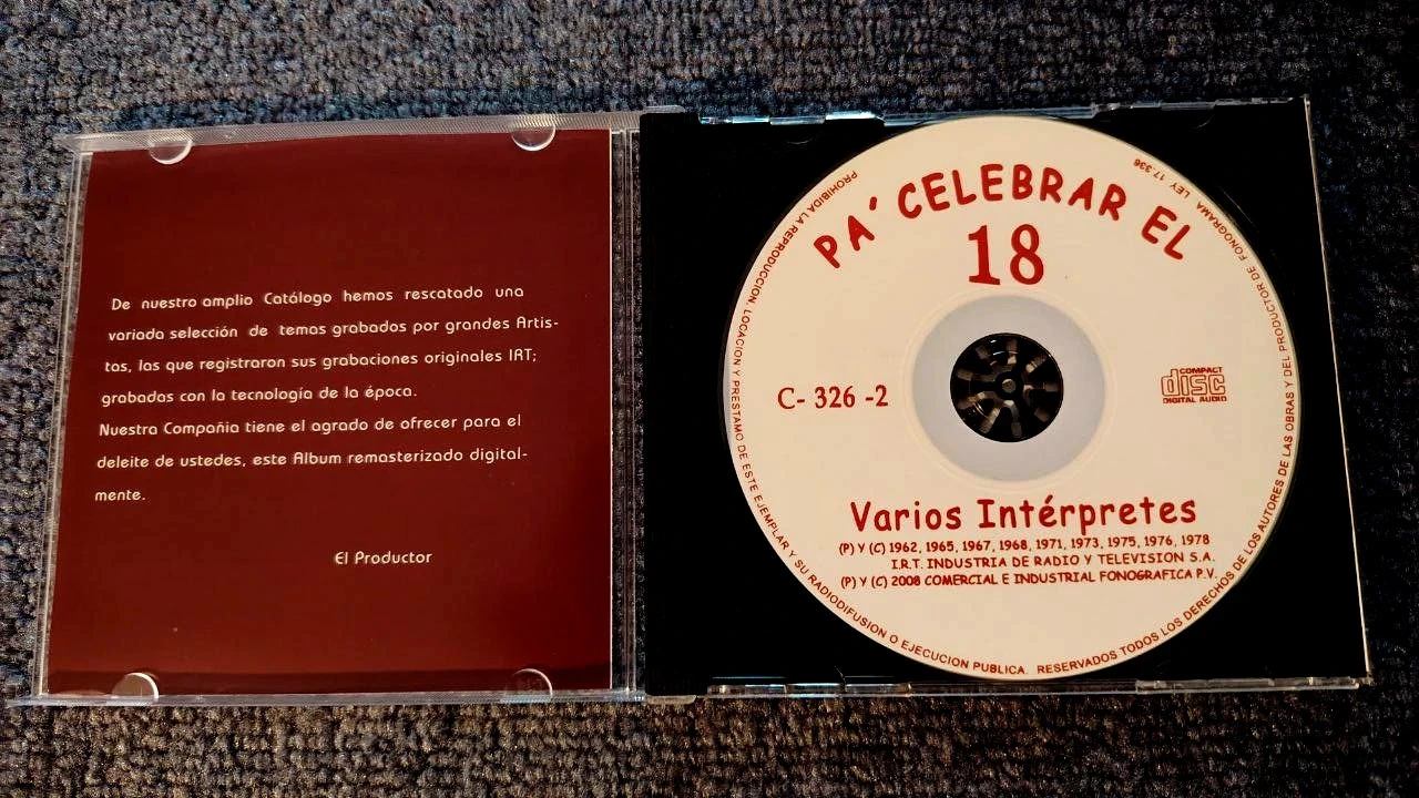 🎎 CD collector ultra zeldzaam: Pa’ Celebrar el 1৲ – Chileens volksjuweel ! – photo 3